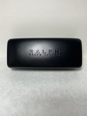 Ralph Lauren Matte Black Eyewear Sunglasses Clamshell Hard Case Embossed Logo